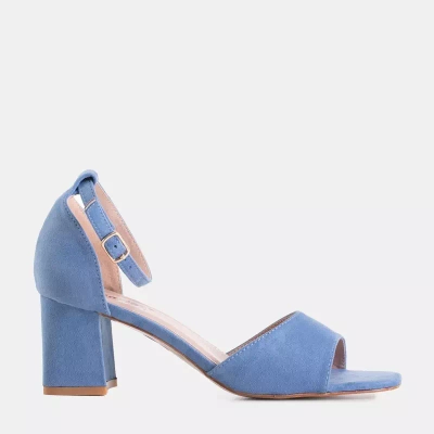 OUTLET Sandale de dama albastre pe un post mic Isis - Încălțăminte