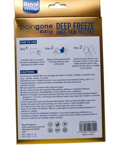 Plasturi răcoritori pentru calmarea durerii de genunchi (6 buc.)