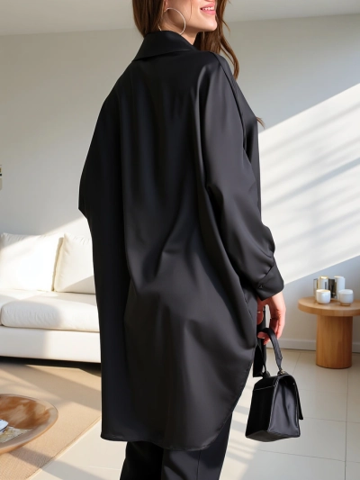 Royalfashion Cămașă lungă oversized pentru femei
