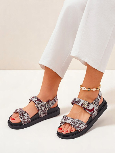 Royalfashion Sandale dama cu imprimeu Aloe