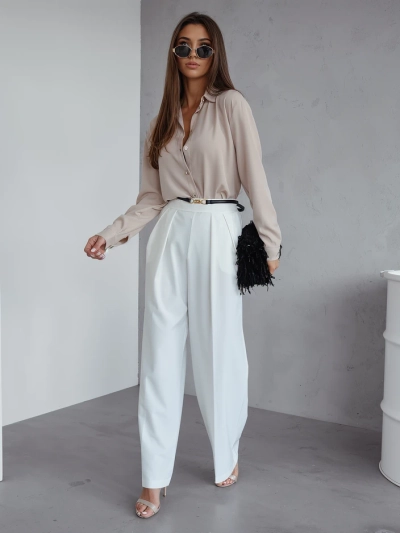 Pantaloni largi pentru femei Royalfashion cu pliuri