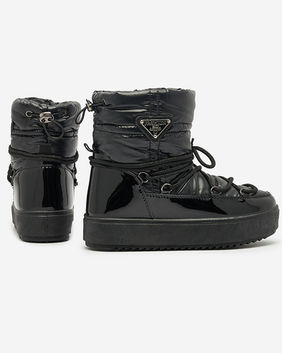 Royalfashion Cizme de zăpadă pentru femei Negru slip-on Galebda
