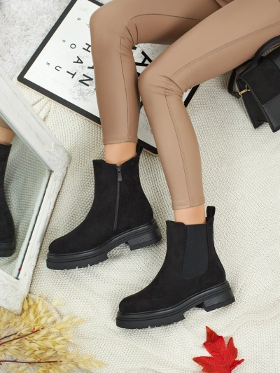 Damskie botki a'la sztyblety z eko-zamszu Lunvor