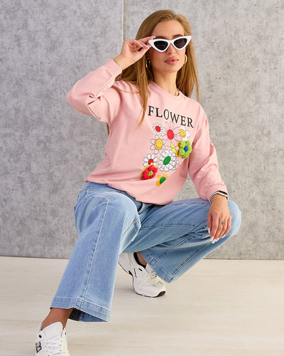 Royalfashion Hanorac cu imprimeu subțire din bumbac pentru femei