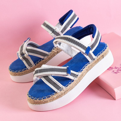 OUTLET Sandale dama cobalt cu insertii reflectorizante Kollin - Incaltaminte