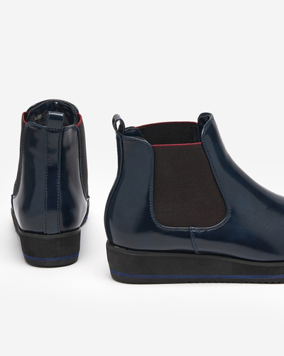 Cizme dama de culoare albastru marin Stasia - Pantofi