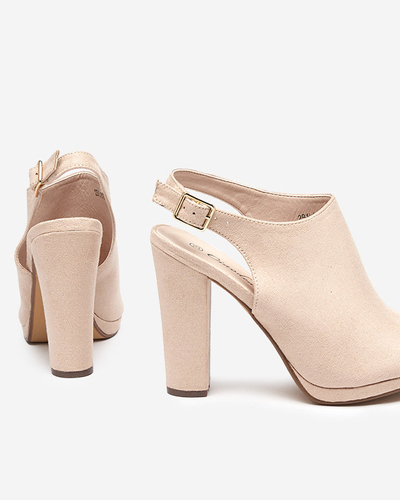 Sandale de dama bej pe post superior Weteri - Incaltaminte