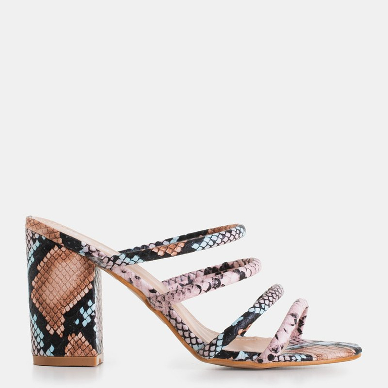 Papuci roz cu relief pe stâlpul superior Furlisa - Încălțăminte