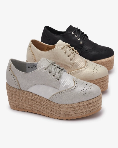 Pantofi de damă cu jumătate de pantofi negri pe platformă Jacais- Footwear