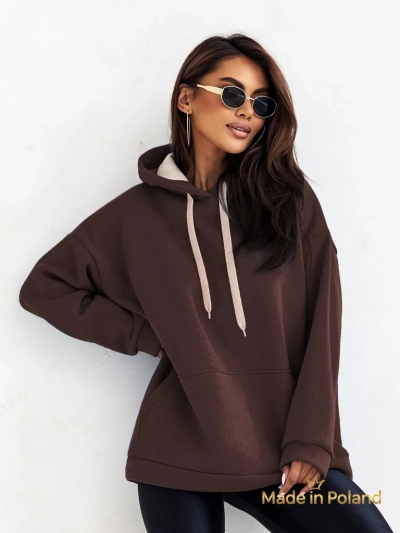 Royalfashion Bluza de damă cu glugă oversize