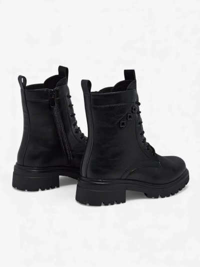 Botine de damă Nometa din piele ecologică cu șireturi