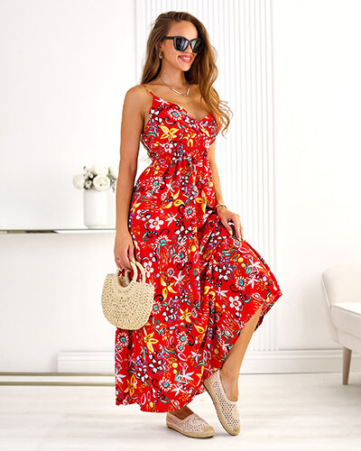 Royalfashion Rochie midi din bumbac pentru femei