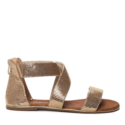 Złote sandały - Obuwie