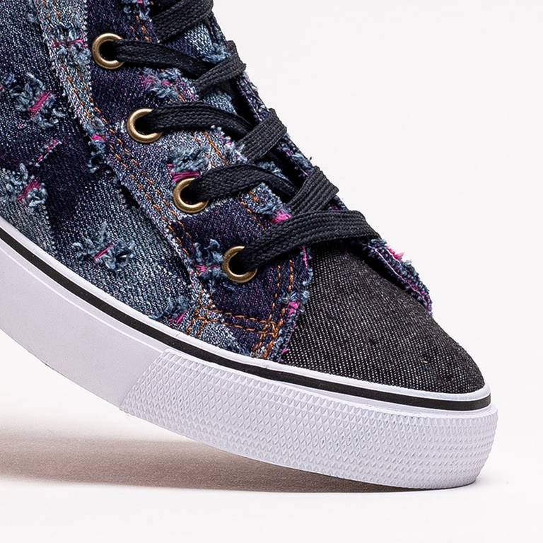 Adidași de damă din țesătură bleumarin Denario - Încălțăminte