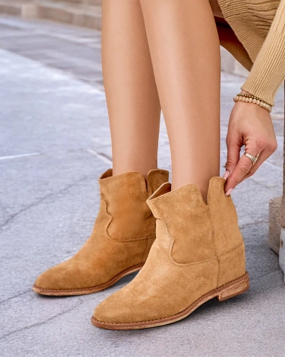Cizme Royalfashion de stil cowboy pe toc acoperit Blueston