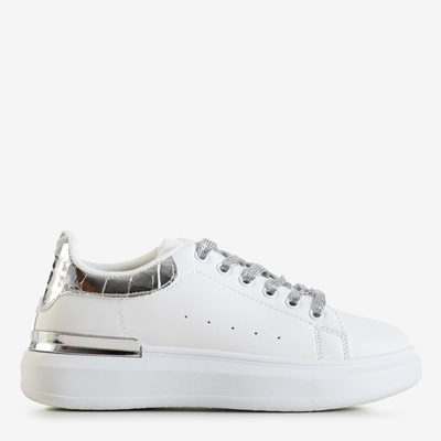 Încălțăminte sport dama Pamelia albă și argintie - Îmbrăcăminte