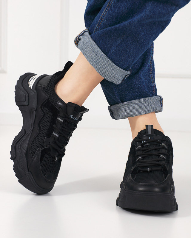 OUTLET Pantofi sport de dama negri pantofi sport cu plasa Dewinso - Incaltaminte