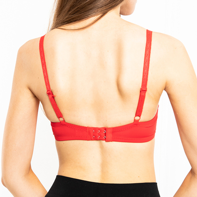 Sutien captusit rosu cu dantela - Lenjerie intima