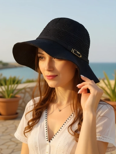 Royalfashion Pălărie de damă decorată cu o fundă Lily Belle