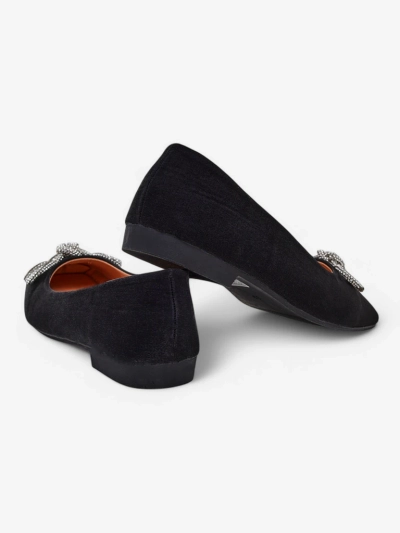 Royalfashion Ballerine pentru femei cu fundiță și strălucire Ofenal