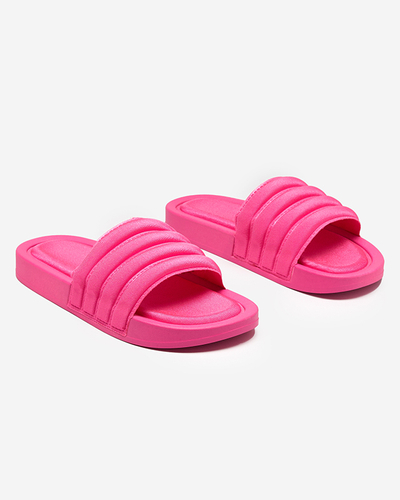 OUTLET Flip-flops dama cu dungi fucsia Lenira - Incaltaminte