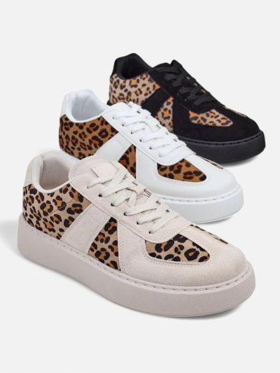Royalfashion Pantofi sport pentru femei cu imprimeu leopard Big Cat
