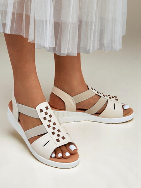 Sandale dama Royalfashion cu talpa joasa wedge Sora