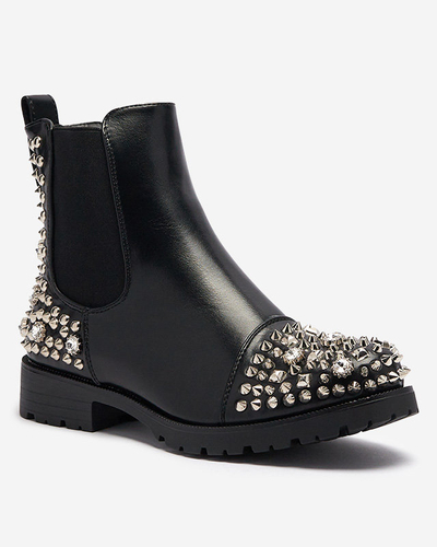 Cizme de damă cu cuișoare, de culoare neagră Amerapi- Footwear