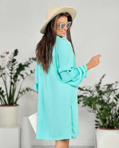 Royalfashion Rochie oversize de damă cu volan la mâneci