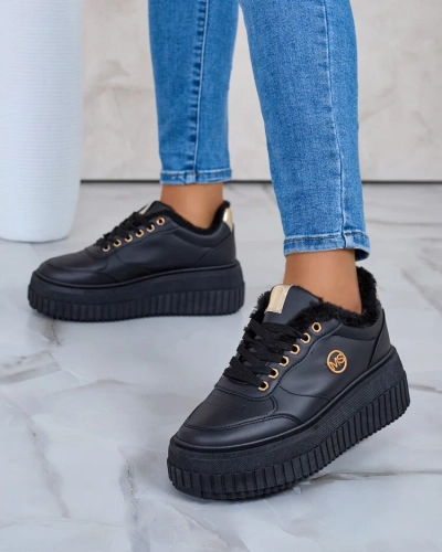 Royalfashion Adidași încălțați de damă cu blană Sofi