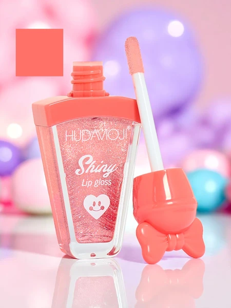 Gloss de buze cu sclipici culoare piersică