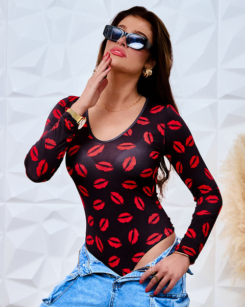 Royalfashion Body cu imprimeu pentru femei