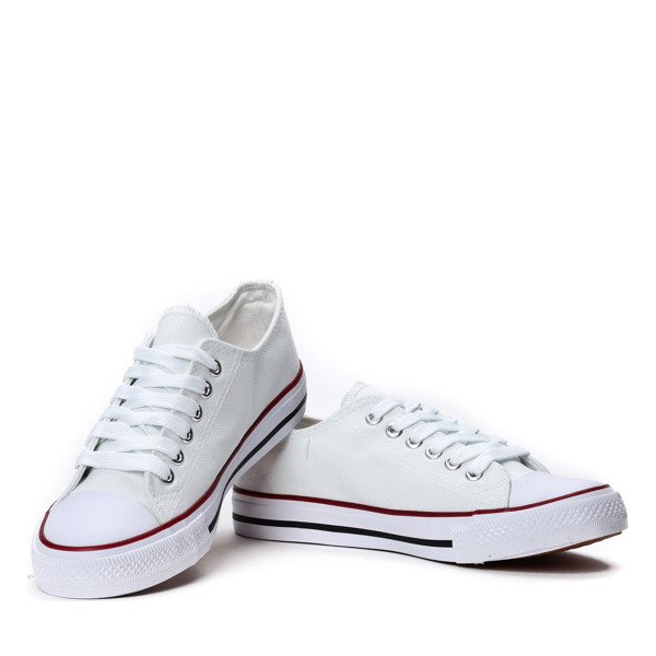 Białe, klasyczne trampki Kanako- Obuwie