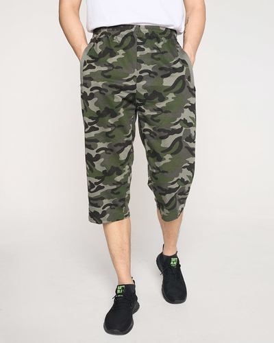 Pantaloni de trening camo verzi pentru bărbați - Îmbrăcăminte
