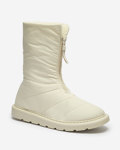 Pantofi de damă bej a'la cizme de zăpadă Tirigga- Footwear