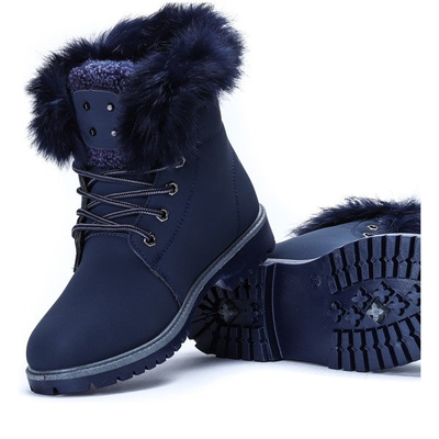 Ocieplane trapery w kolorze granatowym Ellah - Obuwie