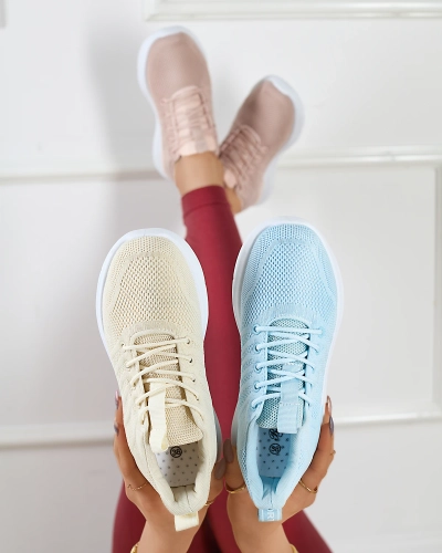 Pantofi sport din material textil pentru femei Cream Bofia - Încălțăminte