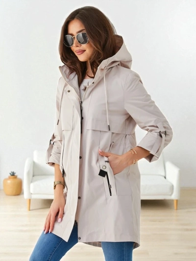 Royalfashion Geacă lungă de vânt pentru femei