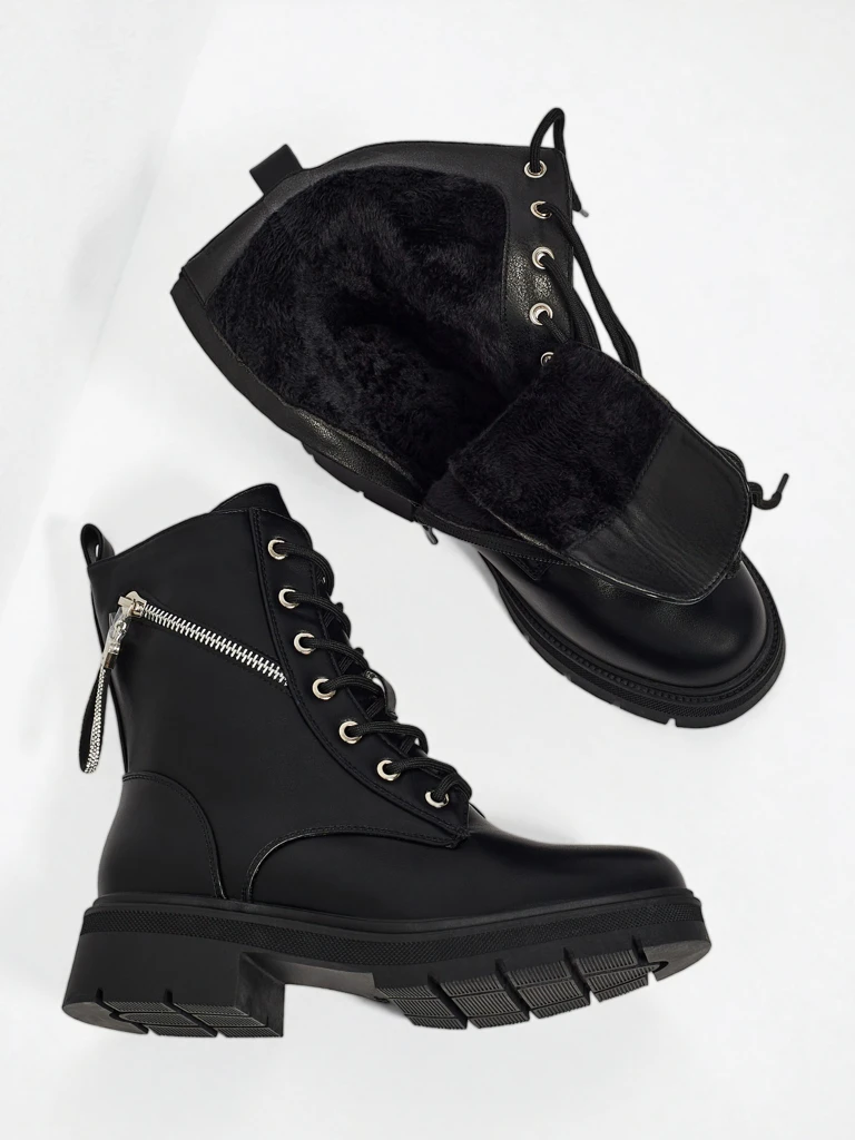 Botine Dama Venus Negre Piele Elegante de Toamnă