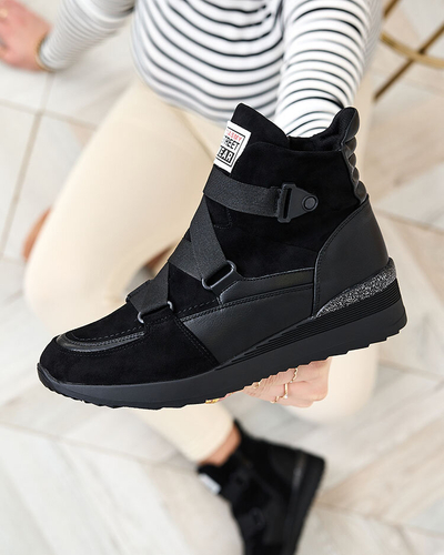 Royalfashion Cizme sport pentru femei negre Sattari