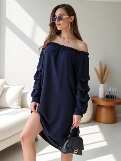 Rochie elegantă de femei a'la spaniolă cu volane