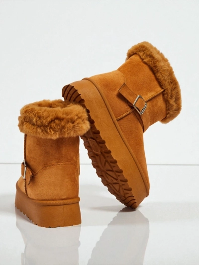 Royalfashion Krótkie buty a'la śniegowce damskie Myrelle