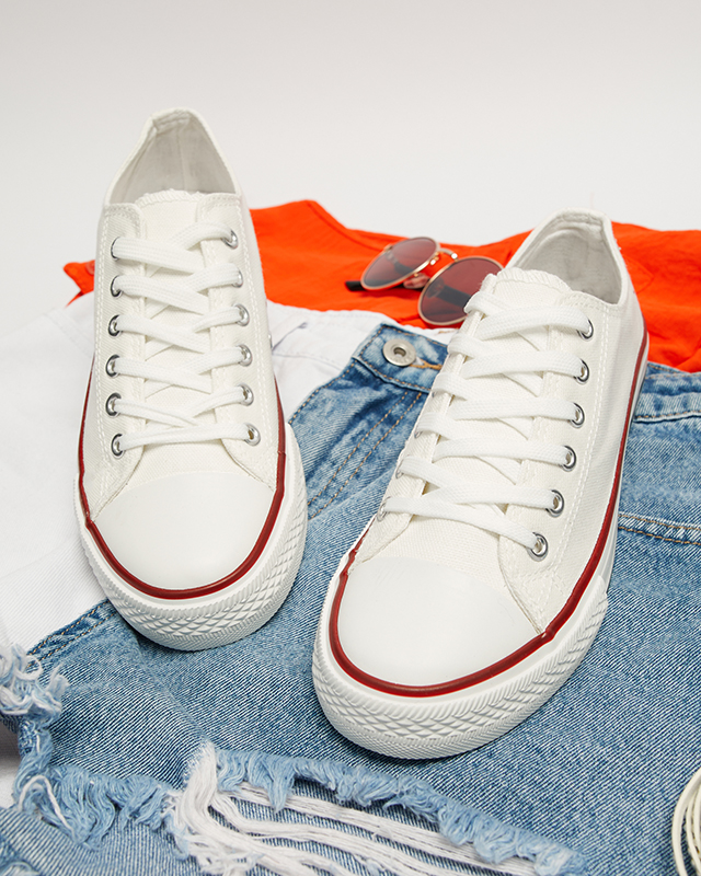 Tenisi de damă Noenoes albi și verzi - Încălțăminte