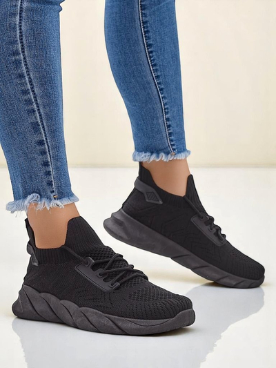 Royalfashion Pantofi sport din material textil pentru femei cu șireturi Amaney