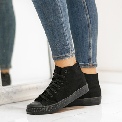 Klasyczne trampki w kolorze czarnym Laurette - Obuwie