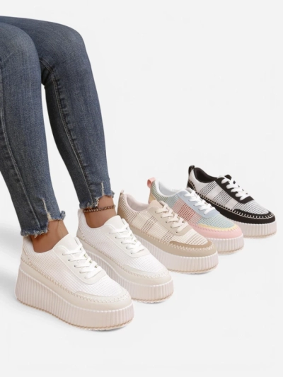 Royalfashion Sneakers platform pentru femei Siserra