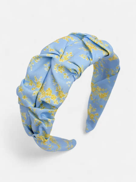 Royalfashion Opaska do włosów z marszczeniem i printem