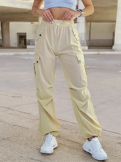 Royalfashion Pantaloni de luptă din țesătură pentru femei