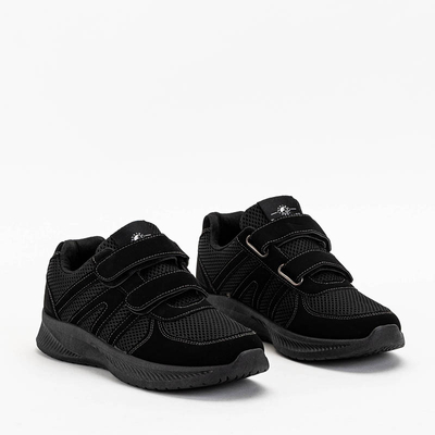 OUTLET Pantofi sport barbati negri cu Velcro Baikis - Incaltaminte