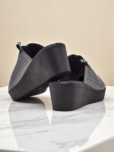 Royalfashion Klapki pou fanm sou talon Luna Wedge